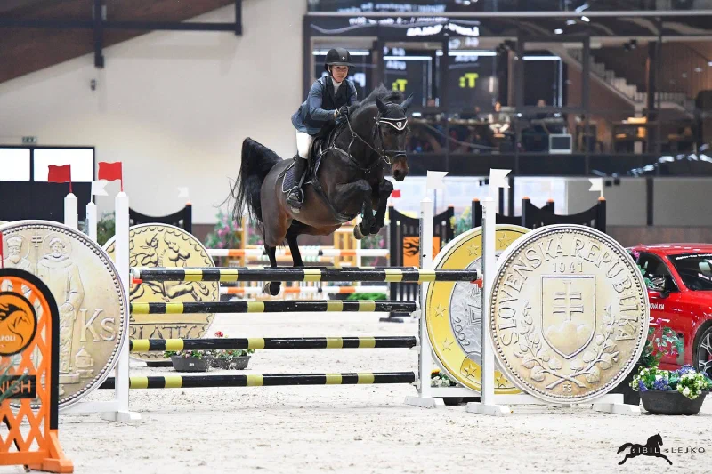 Lauren Salas competing on the Eastern European show jumping circuit