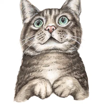 Custom watercolor pet portrait