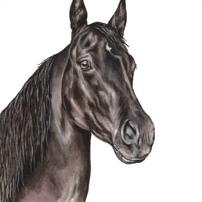 Custom watercolor pet portrait