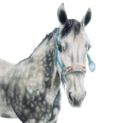 Custom watercolor pet portrait