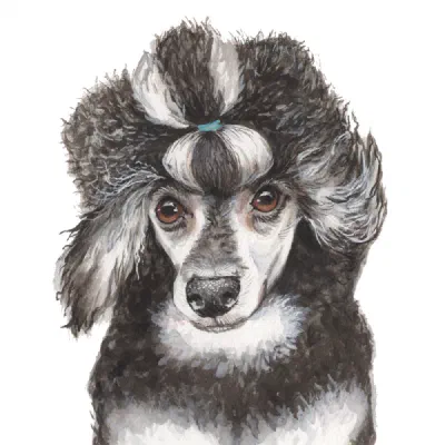 Custom watercolor pet portrait