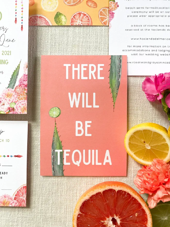 Custom watercolor wedding stationery